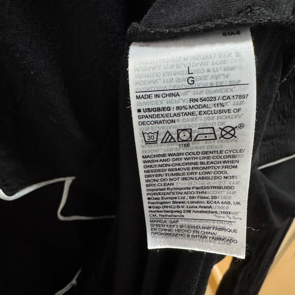 GAP Softest Modal PJ Pajama Shirt and Pants in Black - Picture 5 of 10